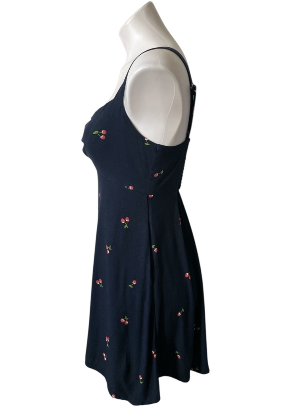 Old Navy Fit & Flare Crepe Mini Dress Blue Cherry Small - Picture 6 of 13